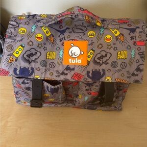 Tula Cartoon Print Backpack with Gray Base